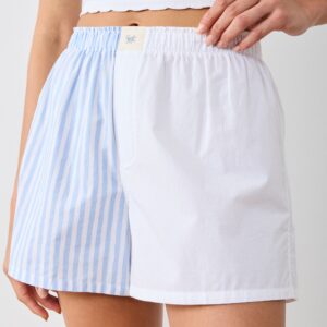 Weekend Stripes - Boyfriend Boxer - Blue Sky