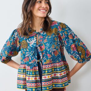 Tibetan Tigress - Annabelle Blouse - Blue Ridge