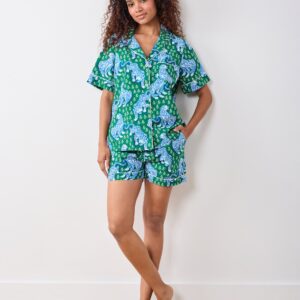 Tiger Queen - Short PJ Set - Jade