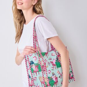 Mah Jongg Menagerie - Petite Traveler Tote - Pale Jade