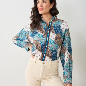 Vintage Patchwork - Mabel Blouse - Mocha