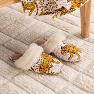 Bagheera - Quilted Faux Fur Slippers - Ink