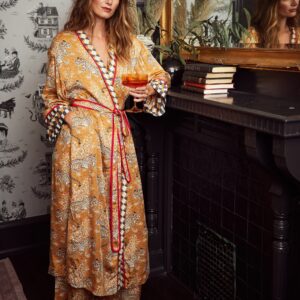 Bagheera - Eco Satin Robe - Tobacco