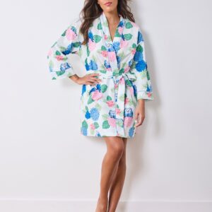 Hydrangea Honeymoon - Getting Ready Robe - Cloud