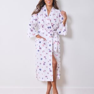 Scattered Shells - Long Robe - Pink Cloud