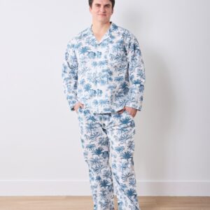 Tropical Toile - Men's Long Set - Cloud