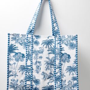 Tropical Toile - Traveler Tote - Cloud