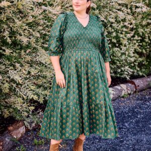 Texas Bouquet - Myrtle Dress - Desert Moss