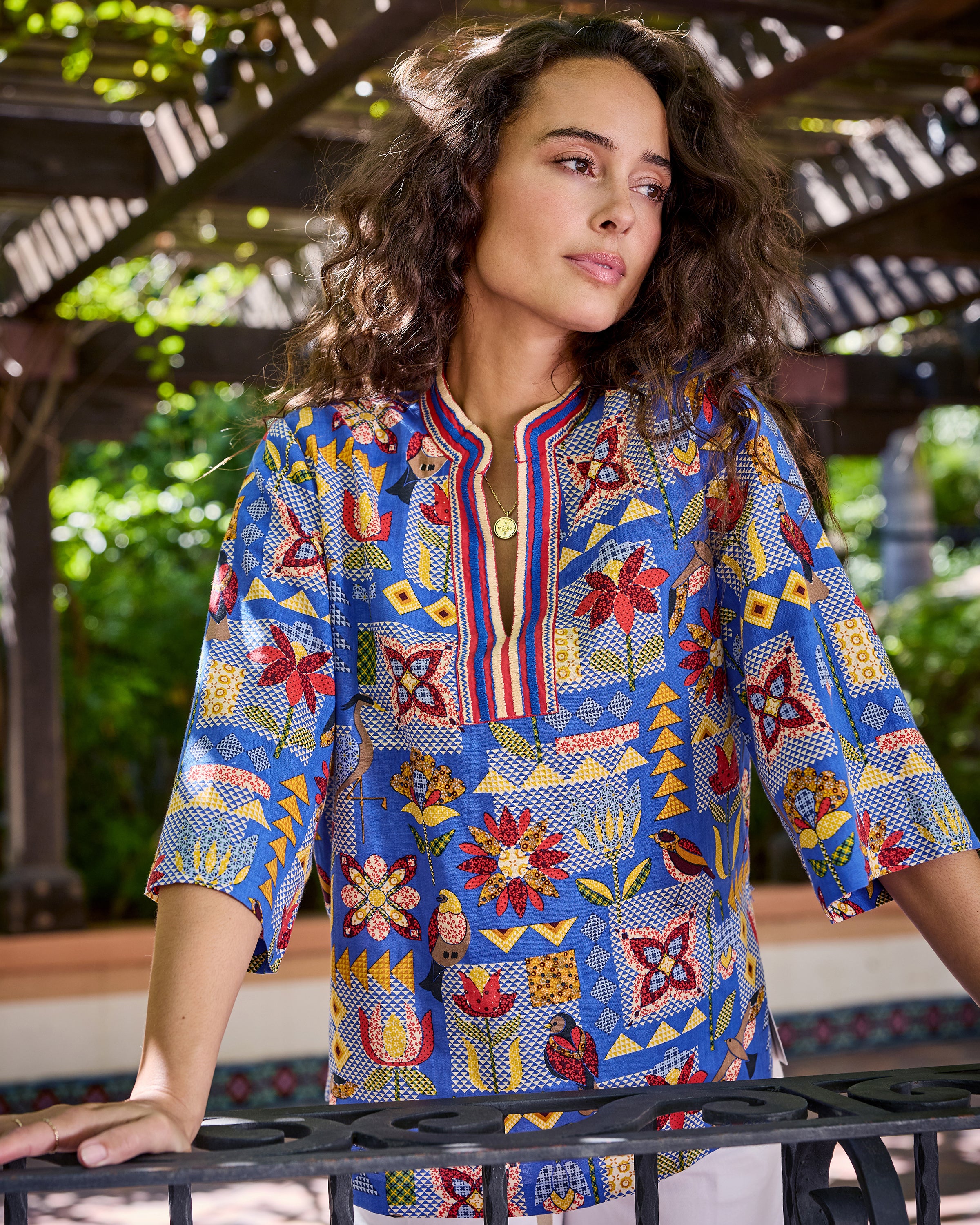 Songbird Quilt - Harlow Tunic - Blue Jean - Image 5