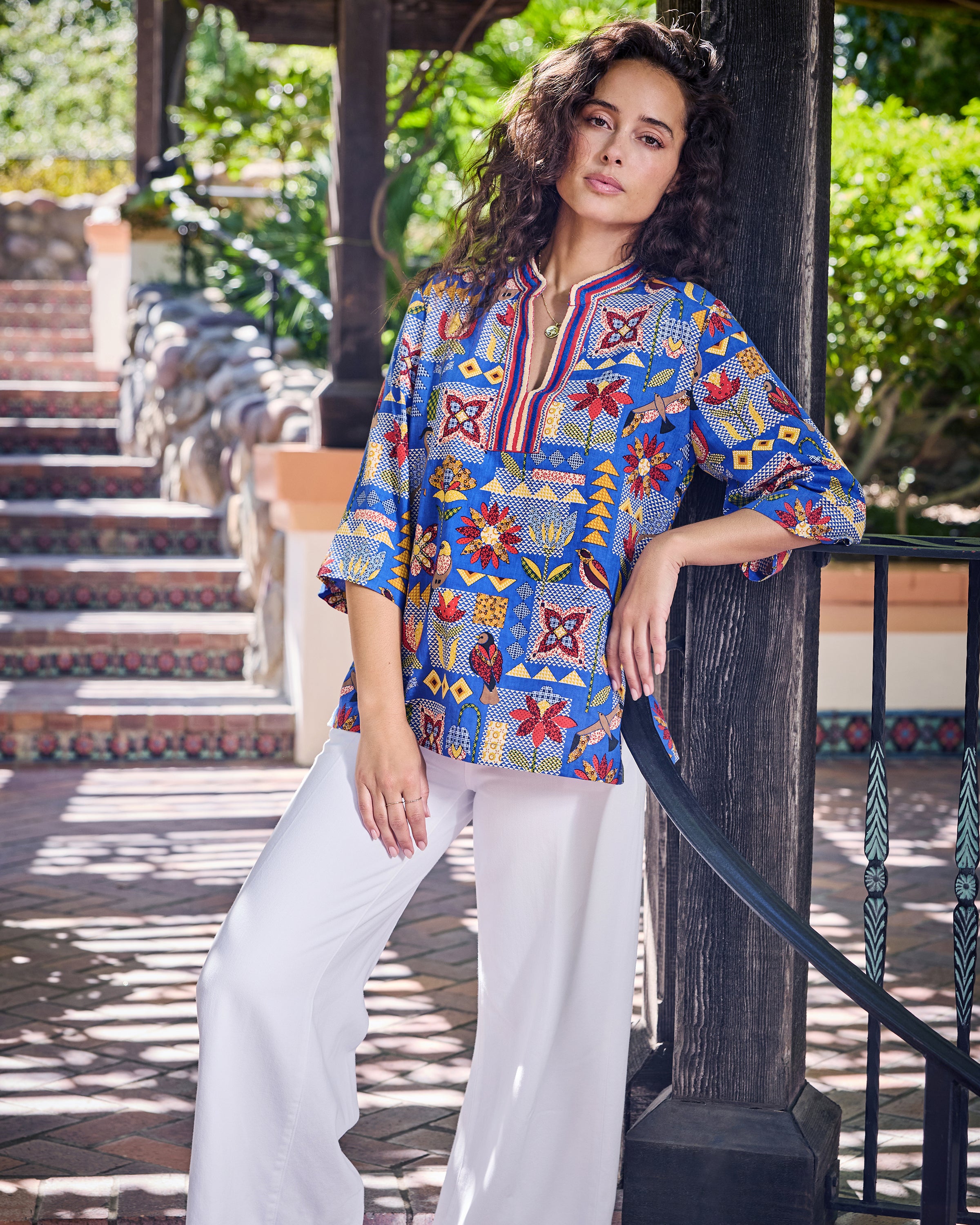 Songbird Quilt - Harlow Tunic - Blue Jean - Image 3