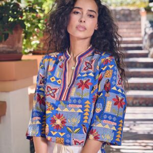 Songbird Quilt - Harlow Tunic - Blue Jean