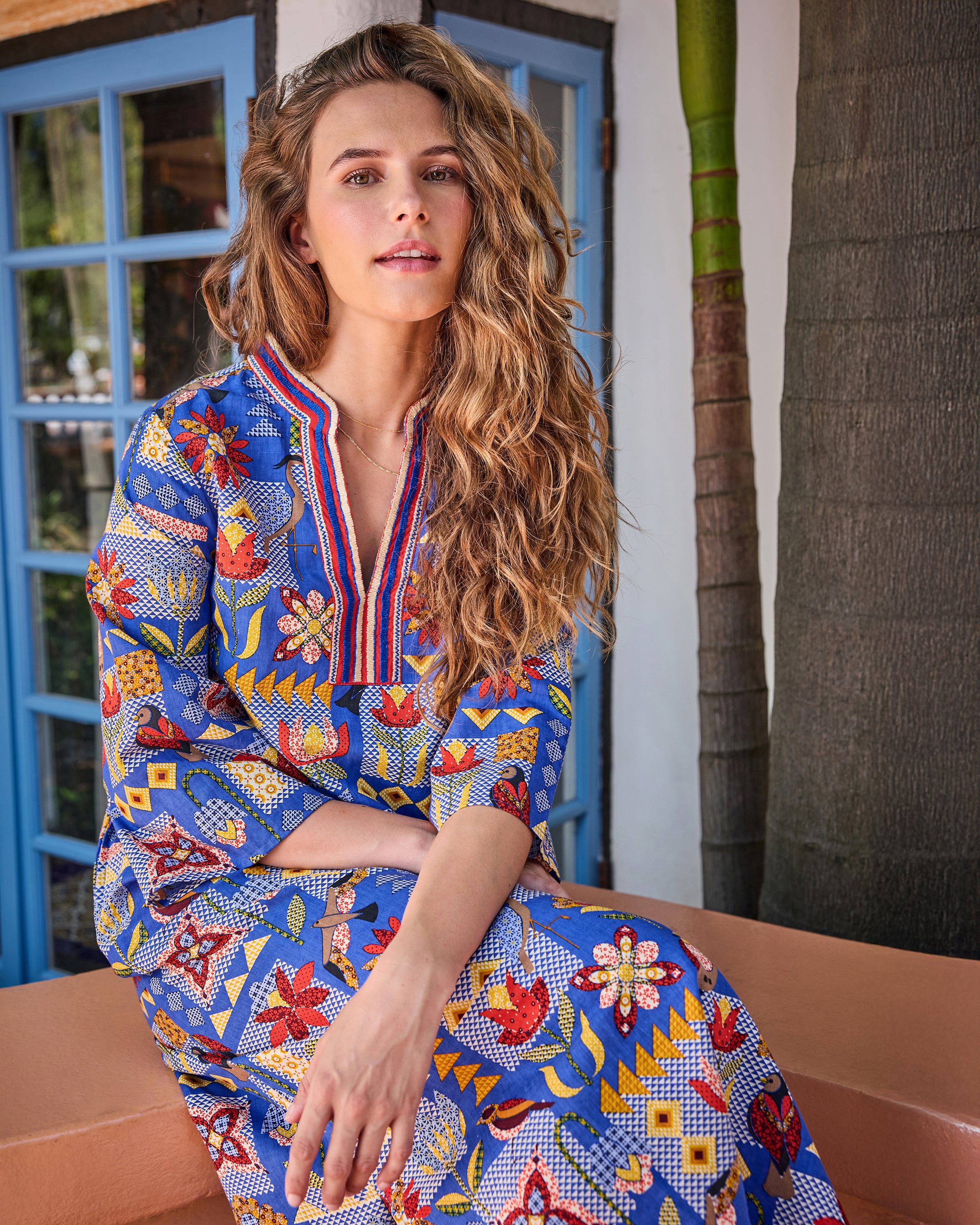 Songbird Quilt - Paloma Dress - Blue Jean - Image 5