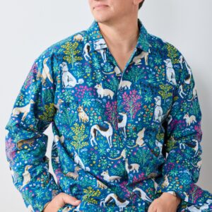 Must Love Dogs - Men's Lightweight Flannel Long PJ Set - Indigo