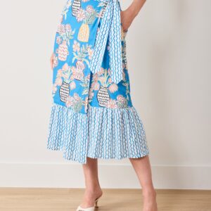 Antique Vases - Anika Skirt - Blue Sky