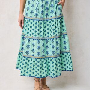 Aviary Flowers - Meadow Skirt - Soft Sage
