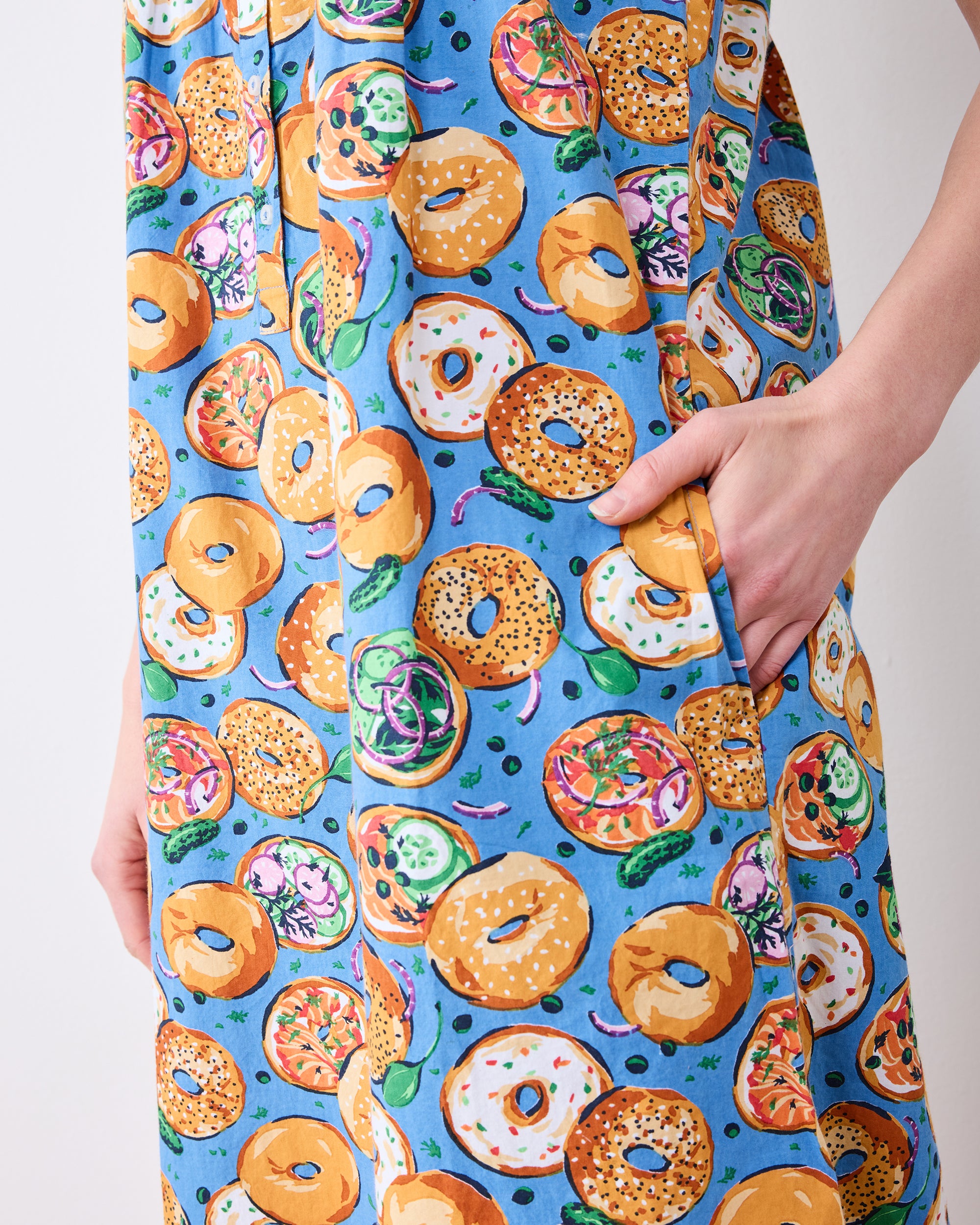 Bagels & Schmear - Back To Bed Nightgown - Brunch Blues - Image 3