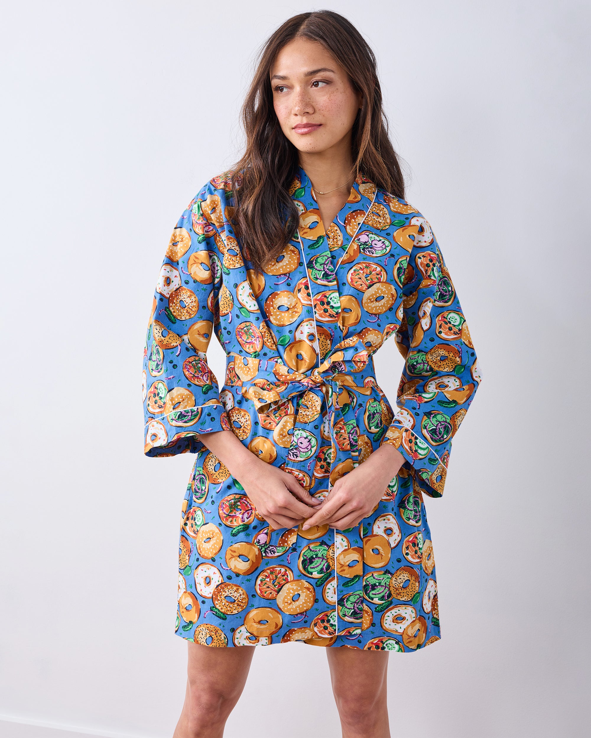 Bagels & Schmear - Getting Ready Robe - Brunch Blues - Image 3