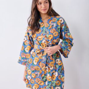 Bagels & Schmear - Getting Ready Robe - Brunch Blues