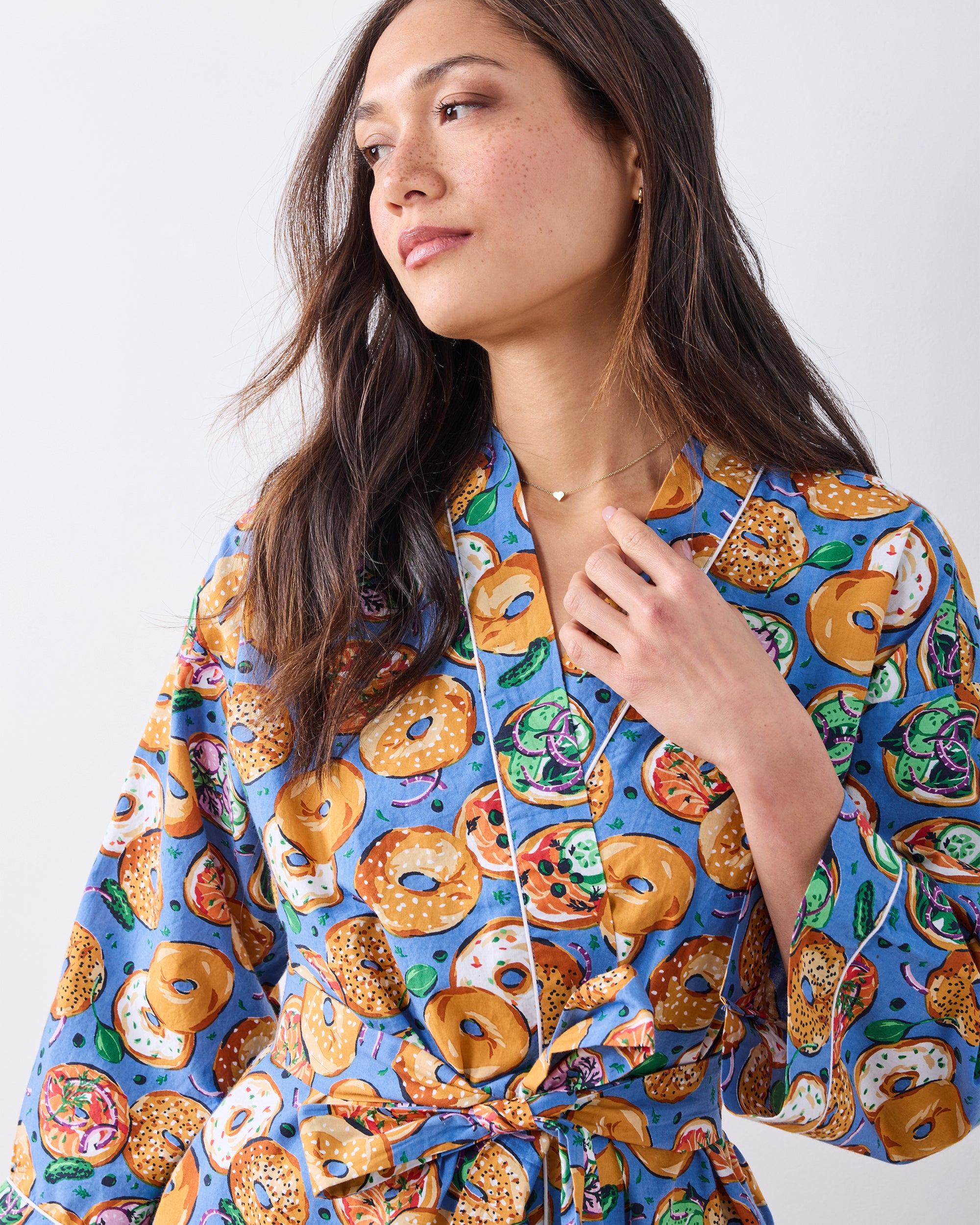 Bagels & Schmear - Getting Ready Robe - Brunch Blues - Image 2