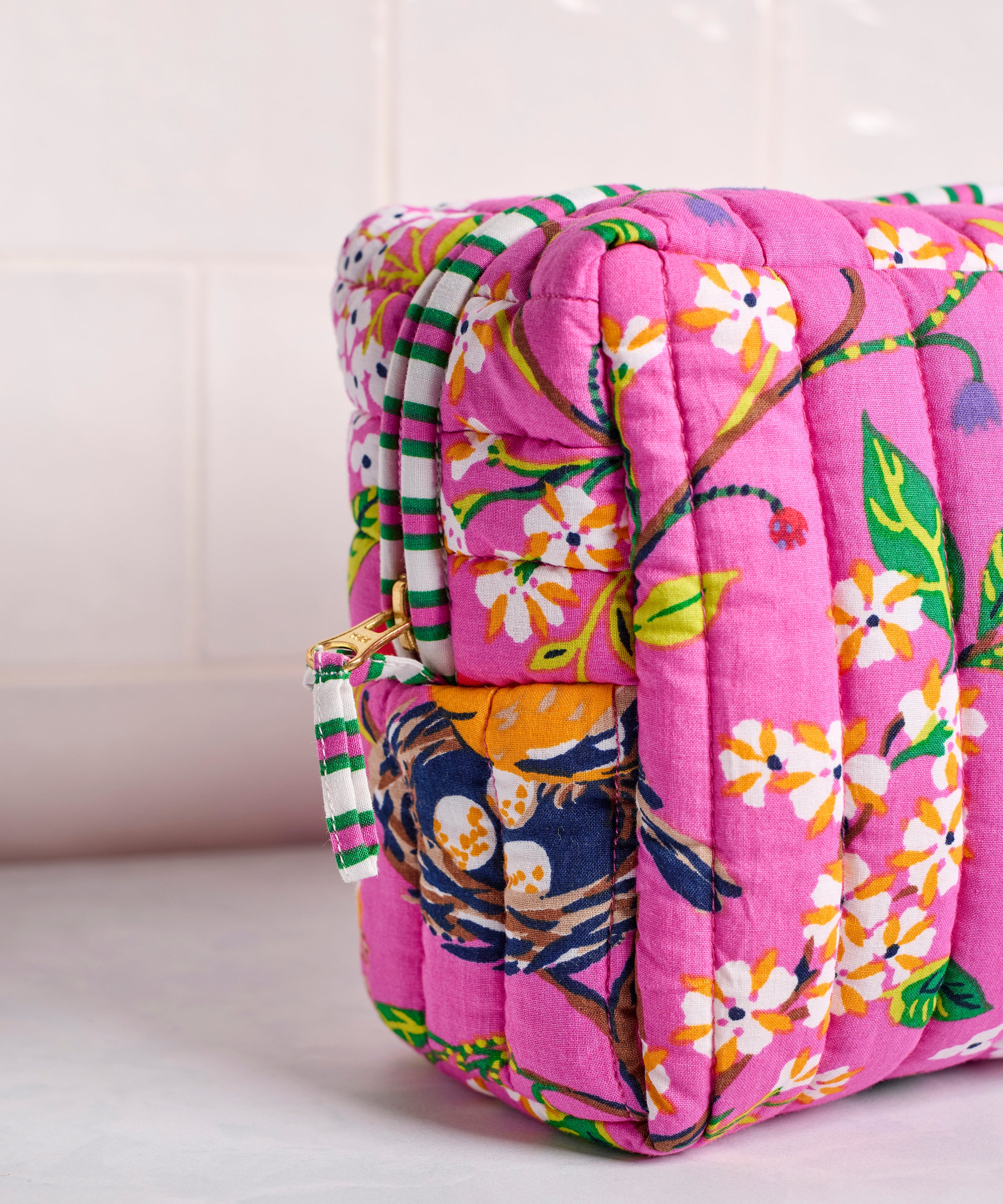 Bird & Blossom - Three's Best Pouch Set - Fuchsia Berry - Image 3