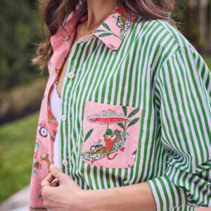 Cabana Cats - Everyday Button Down - Peach Daiquiri