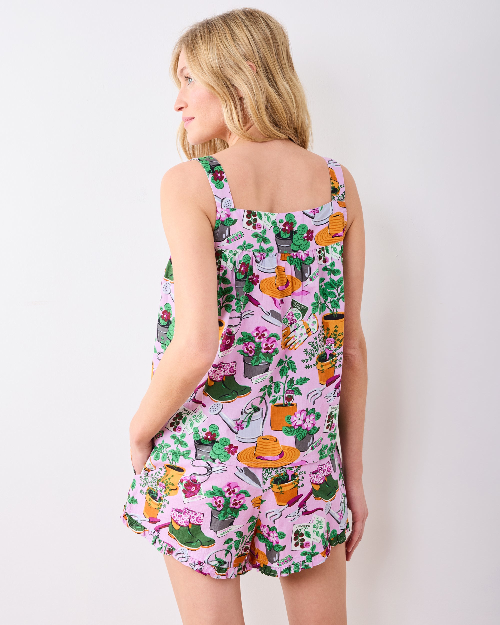 Green Thumb - Back to Bed Short Set - Pink Cosmos - Image 5
