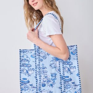 High Tea Toile - Traveler Tote - Notting Hill Blue