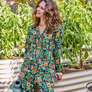 Kitchen Garden - Organic Pima Modal Knit Long PJ Set - Navy