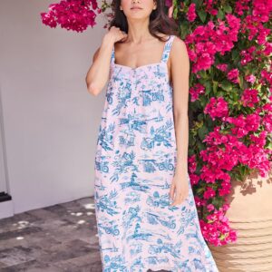 Mermaid Toile - Star Lit Sky Nightgown - Blush