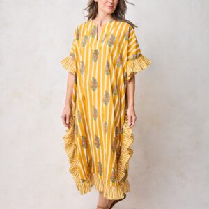 Paisley Petals - Harbor Caftan - Chamomile Glow