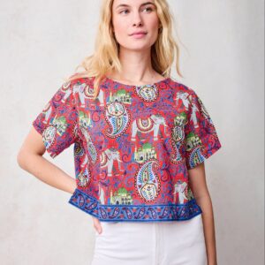 Palace Paisley - Carry On Cropped Top - Paprika