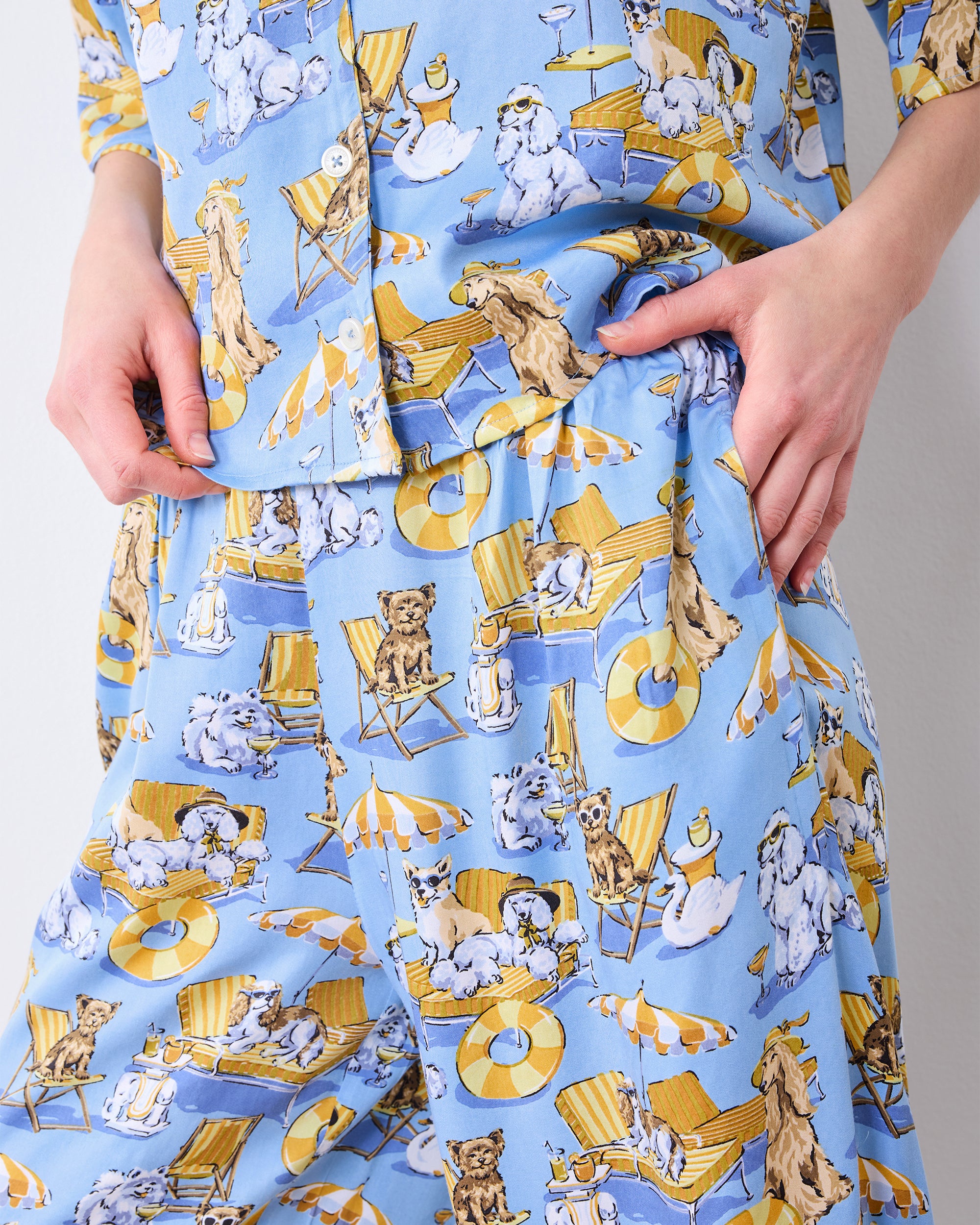 Palm Royale Pooches - Eco Satin Wildest Dreams Set - Cerulean Splash - Image 3
