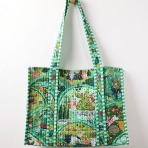 Rabbit Wonderland - Petite Traveler Tote - Sage