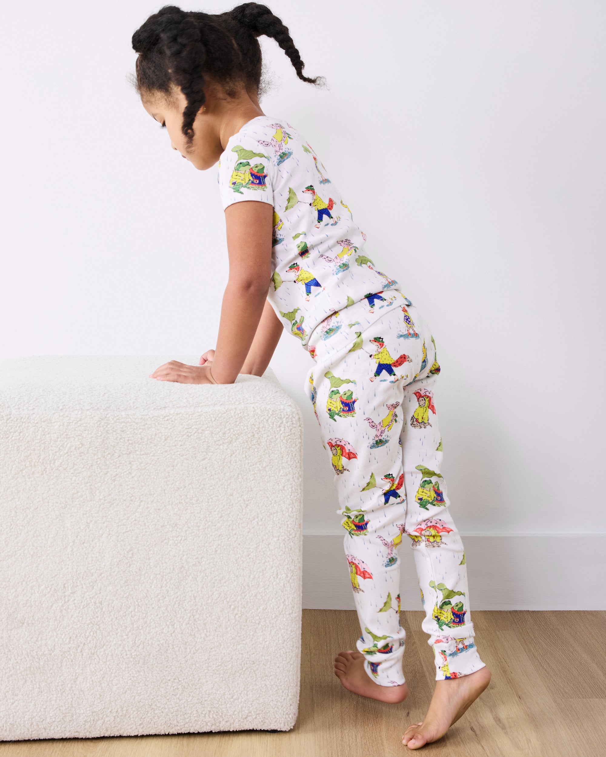 Spring Showers - Kids Short Sleeve PJ Set - Rain Cloud - Image 3