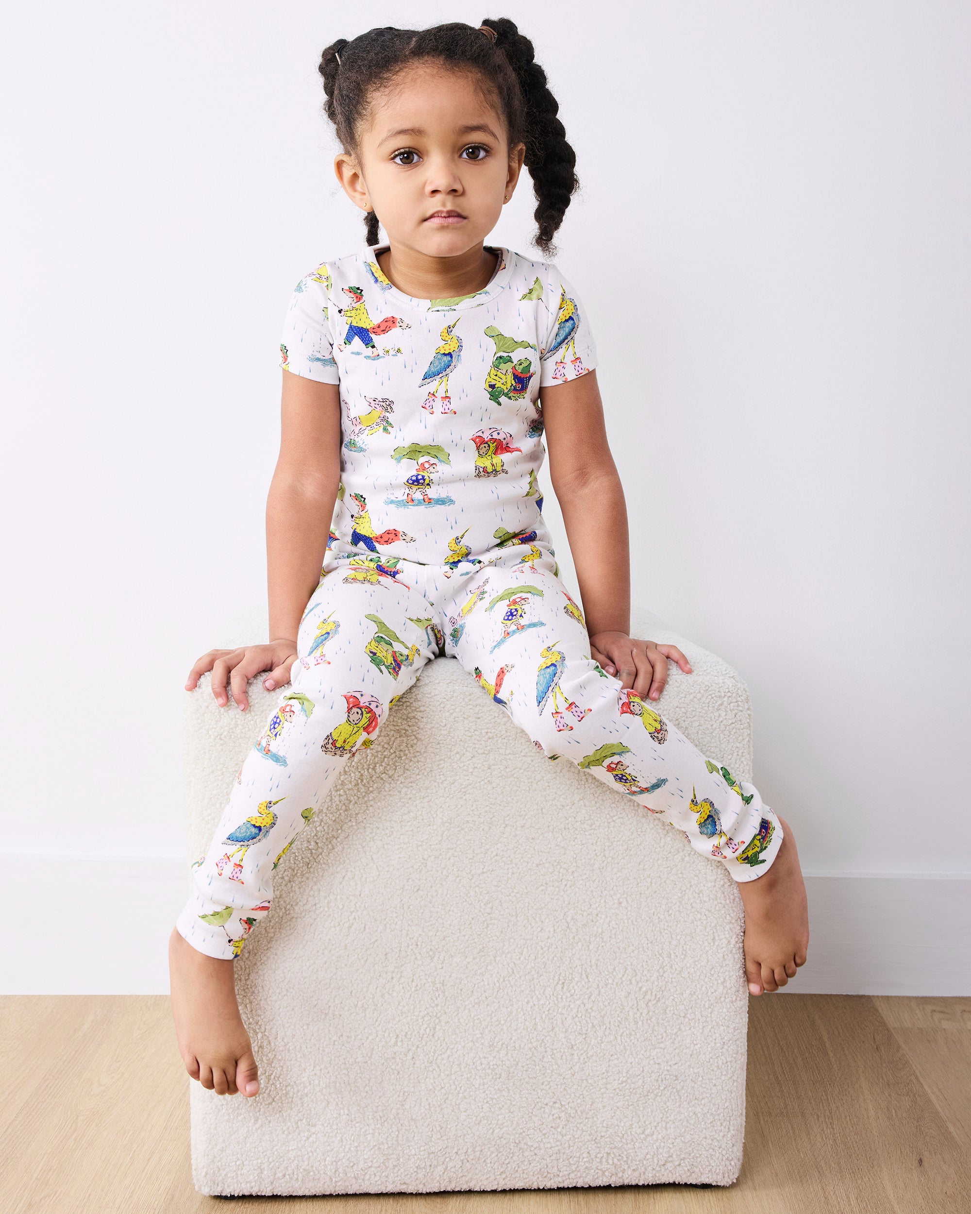 Spring Showers - Kids Short Sleeve PJ Set - Rain Cloud - Image 4