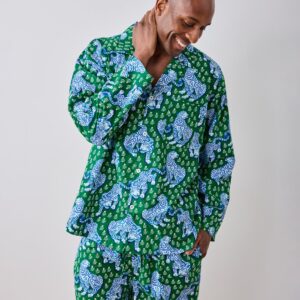 Tiger Queen - Men’s Long PJ Set - Jade