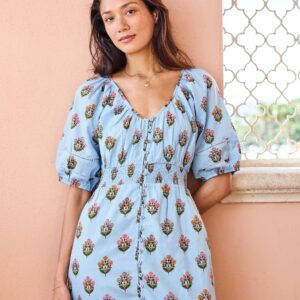 Wildflower Walks - Logan Dress - Soft Blue