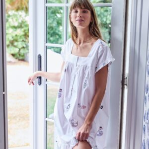 Daughters of Triton - Pintuck Nightgown - Cloud