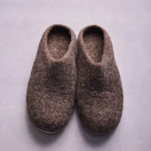 Earth Brown - Organic Merino Wool Slippers
