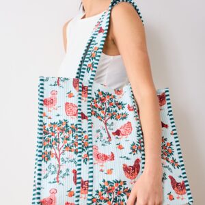 Hen House - The Traveler Tote - Soft Blue