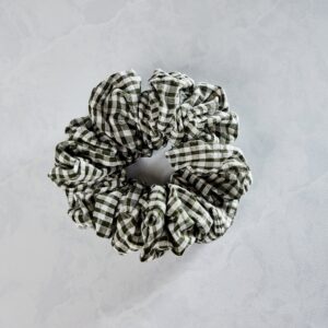 Black Gingham - Aspen Jumbo Scrunchie - Shop Andi