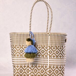 Gold & White - Preppy Tile Gold & White Citron Tote - Squeeze de Citron