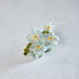 Blue Combo - Hand Painted Forget Me Not Claw Hair Clip - Solar Eclipse