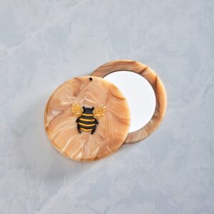 Honey Combo - Hand Painted Honey Bee Compact Mirror - Solar Eclipse