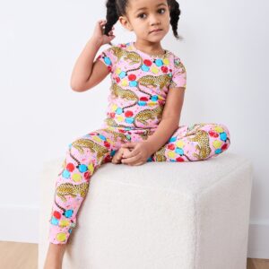 Birthday Bagheera - Kids Short Sleeve PJ Set - Pink Confetti