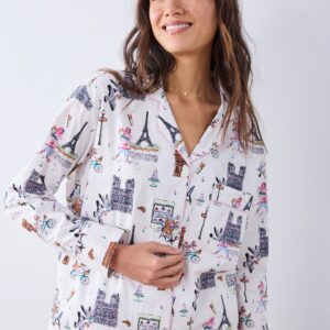 Paris Getaway - Long PJ Set - Cloud