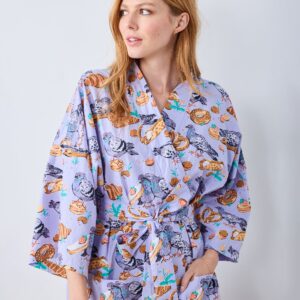 Peckish Pastries - Long Robe - Lavender Lovebird