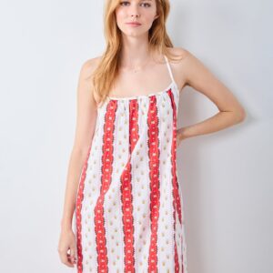 Sweetheart Stripes - Cami Nightgown - Cherry Cola