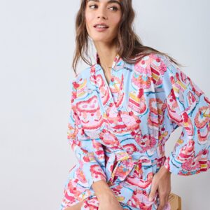 Vintage Cakes - Long Robe - Blue Buttercream