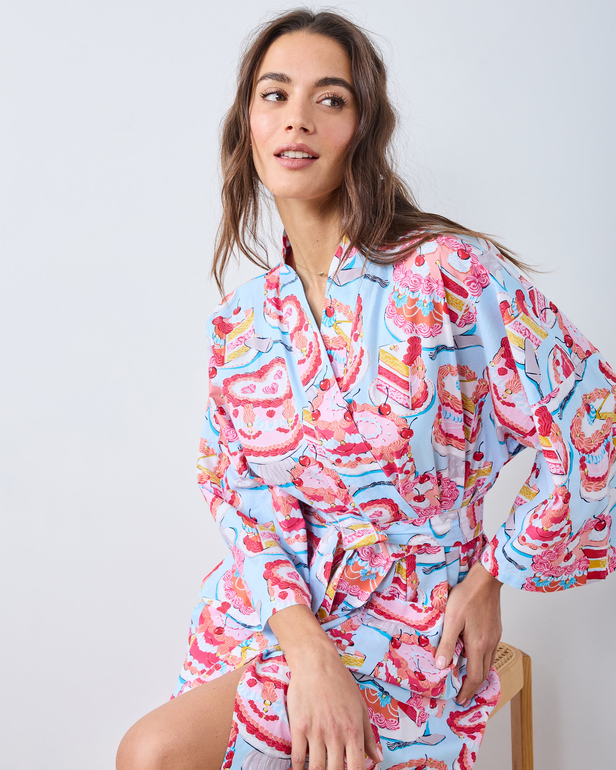 Vintage Cakes - Long Robe - Blue Buttercream